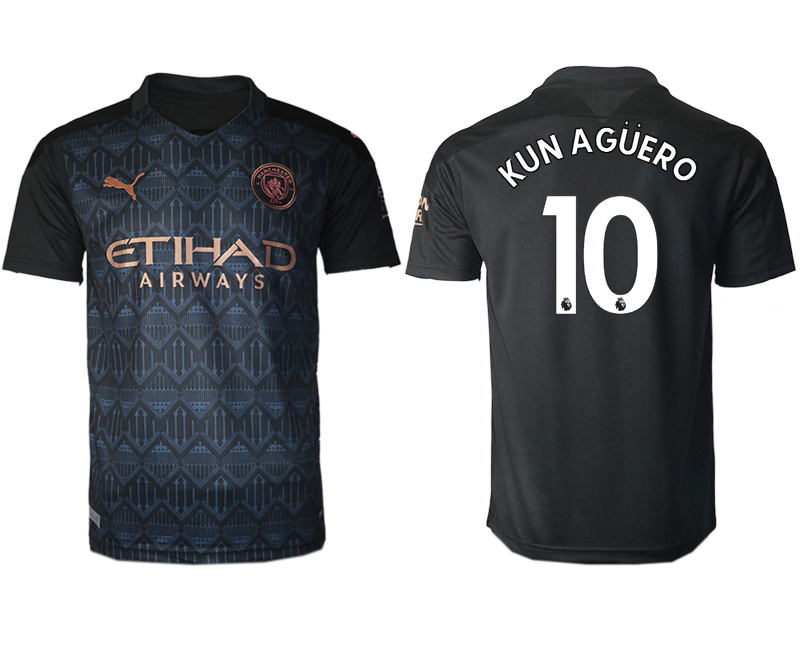 Men 2020-2021 club Manchester City away aaa version #10 black Soccer Jerseys